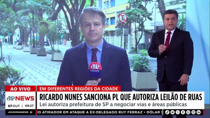 Ricardo Nunes sanciona PL que autoriza leilão de ruas