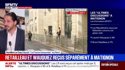 Pour Aurélien Le Coq (LFI), "la seule solution qui est aujourd'hui est viable est le départ du président de la République"