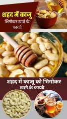 शहद में काजू को भिगोकर खाने के फायदे