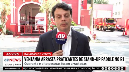 Ventania arrasta 48 praticantes de stand-up paddle no RJ