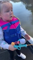 Little Girl Becomes Upset After Losing Big Fish She Caught