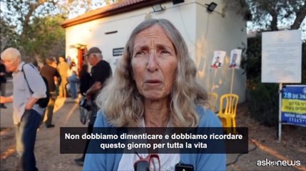 7 ottobre, commemorazioni nel kibbutz di Kfar Aza al confine con Gaza