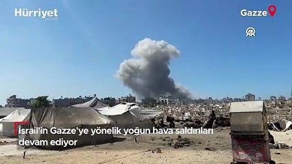 İsrail'in Gazze'ye yönelik yoğun hava saldırıları devam ediyor