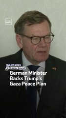 German Minister Backs Trump’s Gaza Peace Plan