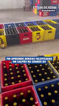 PM apreende bebidas falsificadas em galpão da Grande BH