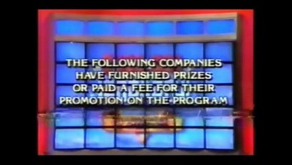Jeopardy! closing credits, 11/23/93