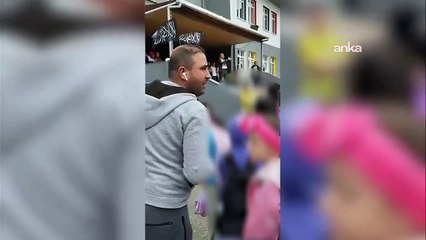 Okuldaki "Filistin etkinlikleri"nde bir öğrenciye Kelime-i Tevhid bayrağı taşıtıldı