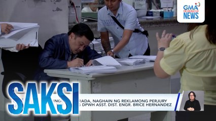 Sen. Jinggoy Estrada, naghain ng reklamong perjury laban kay Dating DPWH Asst. Dist. Engr. Brice Hernandez | Saksi