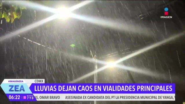 Las fuertes lluvias dejan caos en principales vialidades de la CDMX