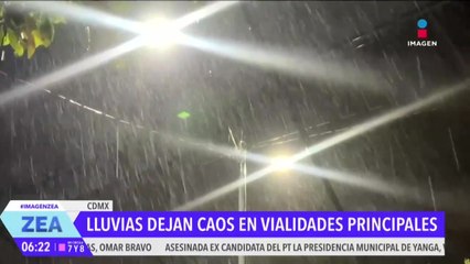 Las fuertes lluvias dejan caos en principales vialidades de la CDMX
