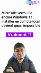 Installation de windows 11 obligatoire avec un compte Microsoft?! #microsoft #windows11 #comptelocal