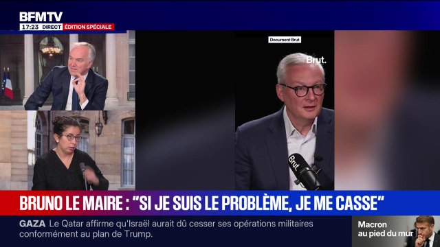 Marschall Truchot : Bruno Le Maire, Si je suis le problème, je me casse - 07/10