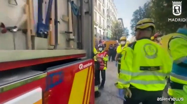 Spagna, crollo di un edificio a Madrid: dispersi e feriti