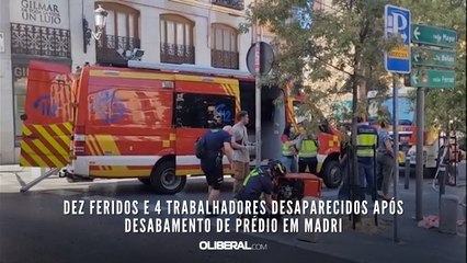 Dez feridos e 4 trabalhadores desaparecidos após desabamento de prédio em Madri