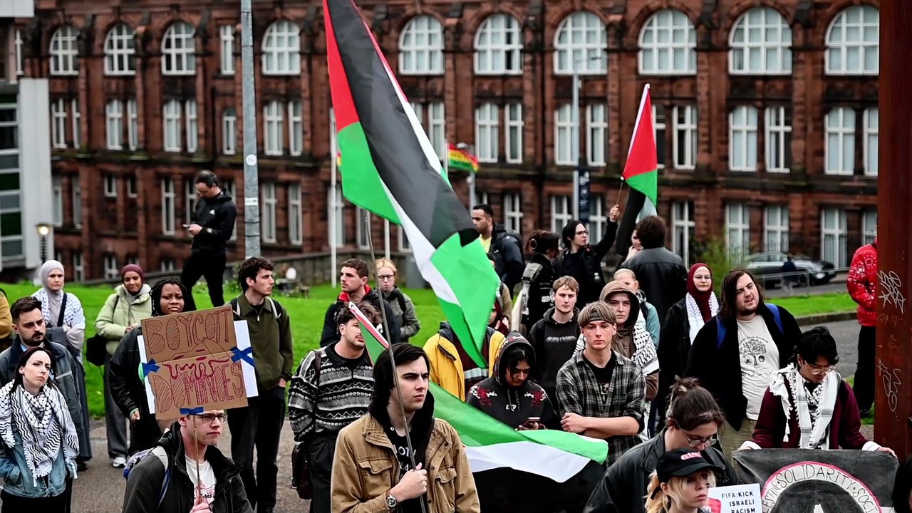 Strathclyde University students hold rally for Palestine