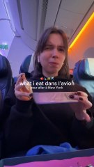 Je note tout ce que je mange dans l’avion pour aller à New York