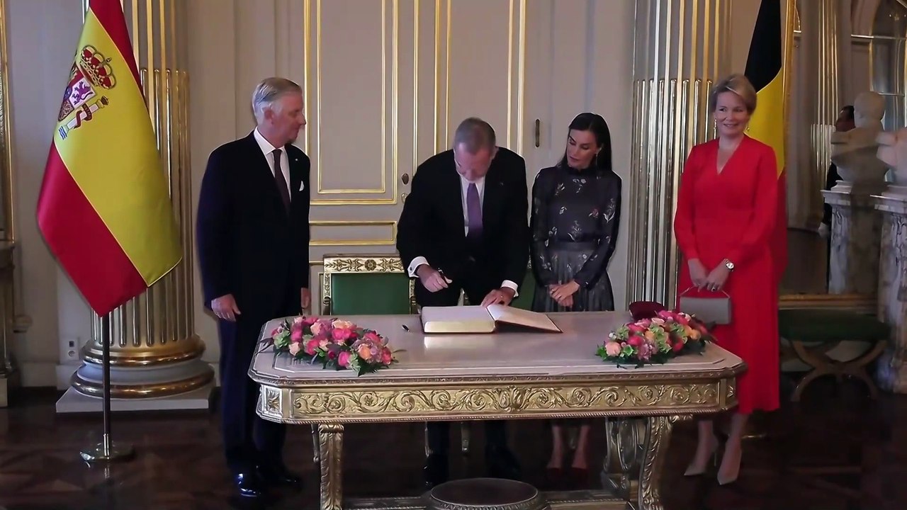 Los reyes belgas reciben a Felipe VI y doña Letizia en Bruselas