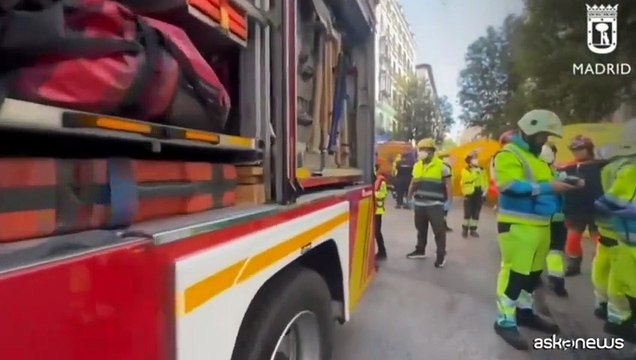Spagna, crollo di un edificio a Madrid: dispersi e feriti
