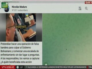 Pdte. Maduro: Pretendían hacer una operación de falsa bandera para culpar al Gobierno Bolivariano