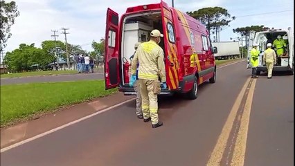 Acidente com três vítimas é registrado na BR-277, em Cascavel