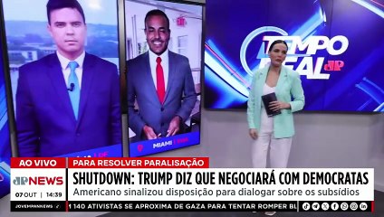 Trump condiciona negociação sobre saúde à reabertura prévia do governo | TEMPO REAL