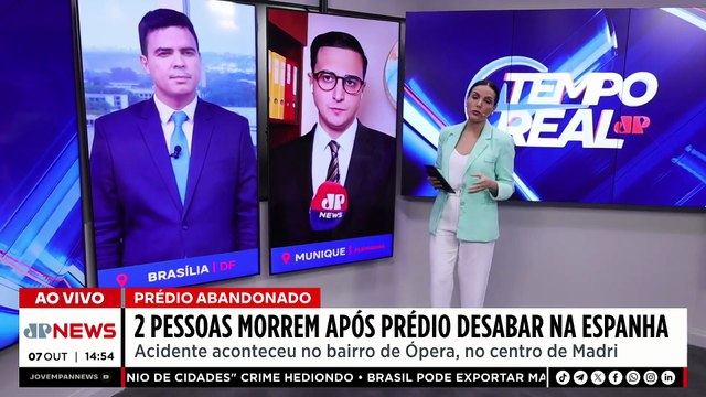Prédio em obras desaba em Madri e deixa 2 pessoas mortas | TEMPO REAL
