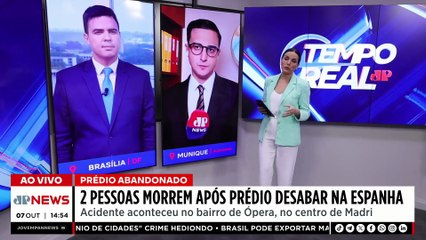 Prédio em obras desaba em Madri e deixa 2 pessoas mortas | TEMPO REAL