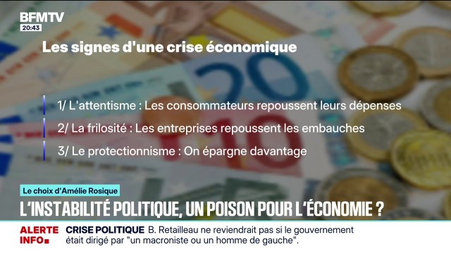 LE CHOIX D'AMÉLIE ROSIQUE - L'instabilité politique, un poison pour l'économie ?