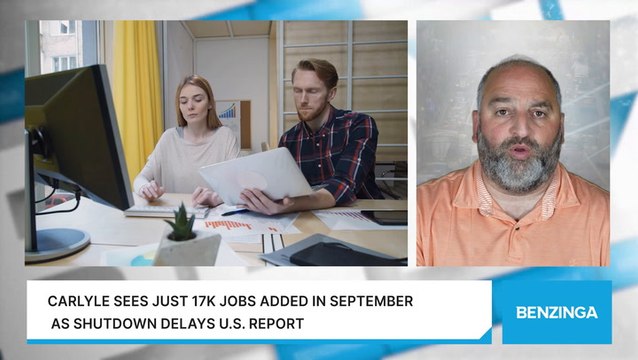 Carlyle Sees Just 17K Jobs Added In September As Shutdown Delays U.S. Report