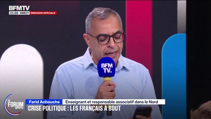 FORUM BFMTV - "On compte chaque euro" Farid, enseignant et responsable associatif lit une lettre qui lui a été adressée par un couple en difficulté