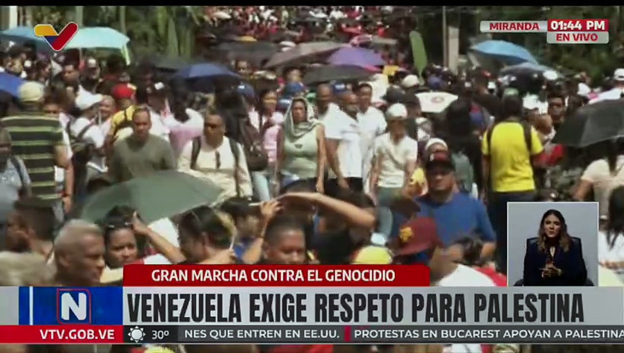 Venezuela alza su voz en Gran Marcha Contra el Genocidio del Pueblo de Palestina