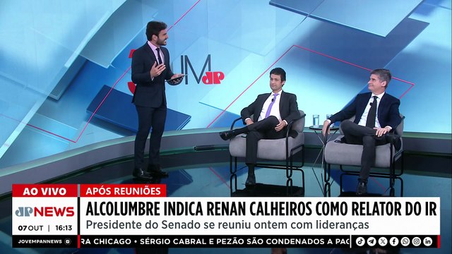 BOM NOME? Alcolumbre indica Renan Calheiros como relator do IR