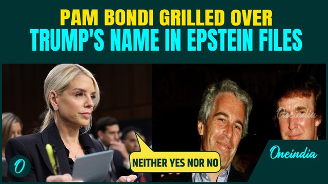 VIDEO: Pam Bondi GRILLED Over Trump’s Name in Epstein Files During Hearing | Bondi Keeps Mouth Shut