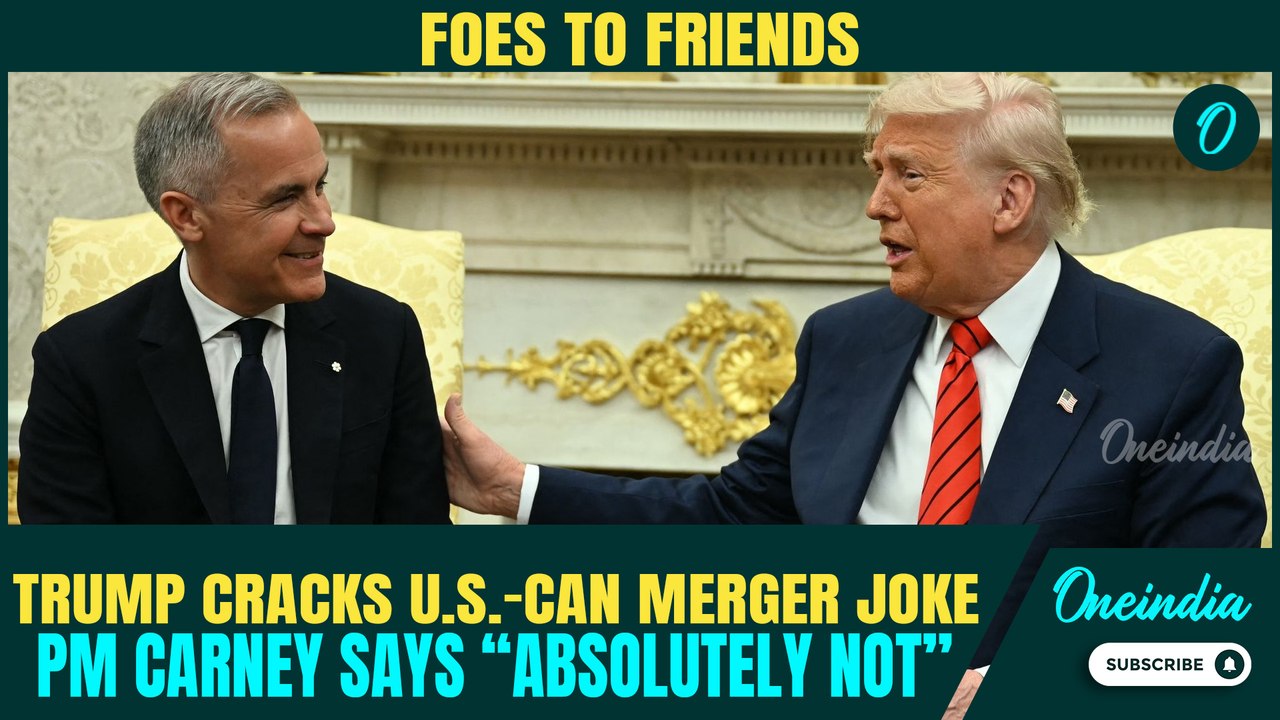VIDEO: Trump and Carney’s Hilarious Moments From Latest Meeting,Carney Laughs at Trump’s Merger Joke