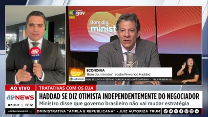 Tarifaço de Trump: Haddad se diz otimista independentemente do negociador
