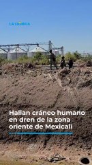 Hallan cráneo humano en dren de la zona oriente de Mexicali