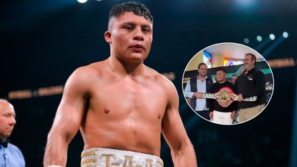 Isaac "Pitbull" Cruz recibe el Cinturón Guerrero Azteca previo a su pelea contra Lamont Roach