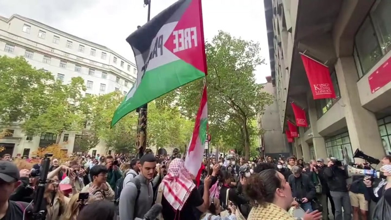 Watch: Clashes as pro-Palestine protests in London on October 7 anniversary
