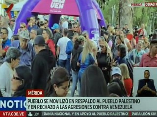 Merideños se movilizan en respaldo al pueblo de Palestina