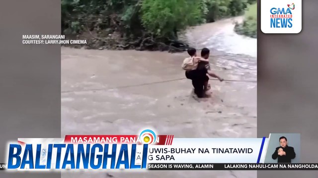 Ilang mag-aaral, buwis-buhay na tinatawid ang rumaragasang sapa | Balitanghali