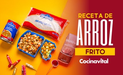 Receta de arroz frito y cacahuates preparados