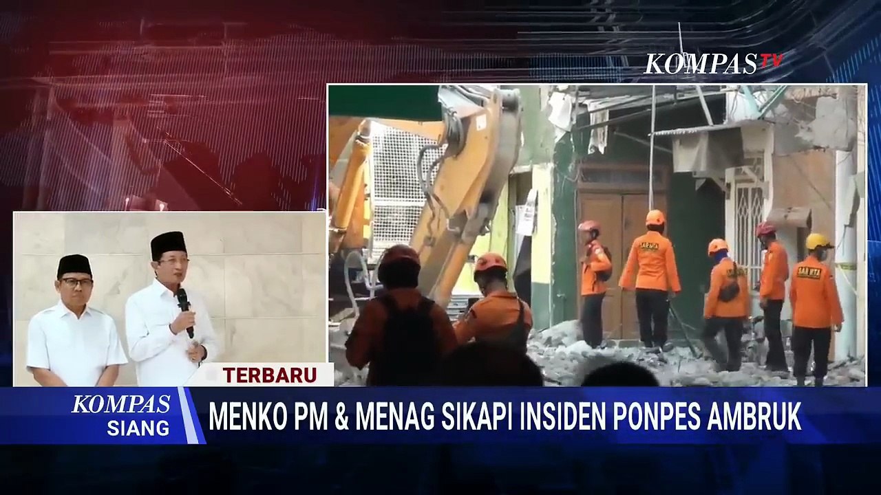[FULL] Menko PM & Menag Buka Suara soal Insiden Ponpes Ambruk, Sampaikan Langkah Pemerintah