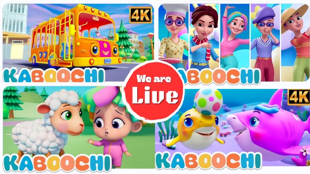 LIVE | Wheels on the Bus, Baby Shark & Five Little Mommies | Non-Stop Nursery Rhymes for Kids in 4K