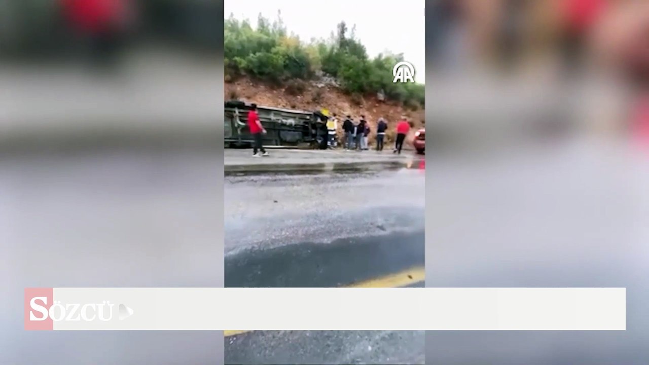Minibüsün devrilmesi sonucu 6 tarım işçisi yaralandı