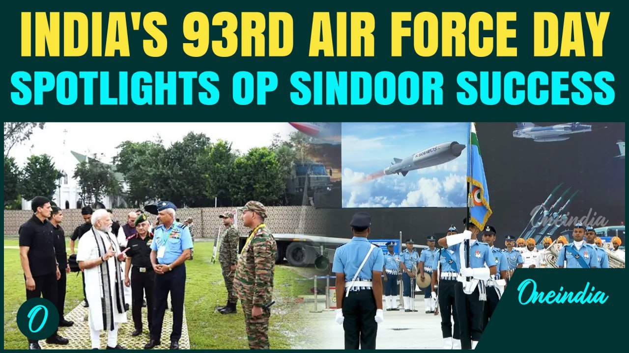 IAF Showcases Op Sindoor Achievements & Air Warrior Drill Spectacle | 93rd Air Force Day 2025 Parade