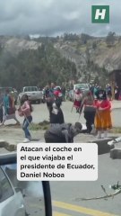 Atacan el coche del presidente de Ecuador Daniel Noboa