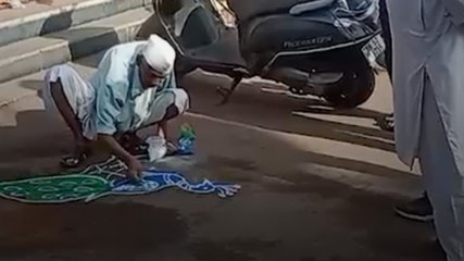 कराड: घरों के बाहर बनी मिलती है रंगीन आर्ट