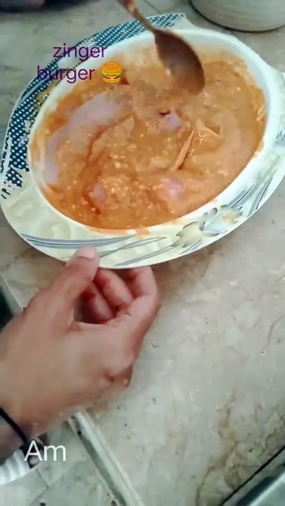 making of zinger burger 🍔_zinger burger 🍔 made at home 🏠#2024