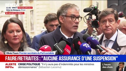 "Un gouvernement commun avec la macronie, c'est inimaginable", souligne Olivier Faure