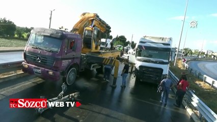 3 aracın karıştığı zincirleme trafik kazasında 1 kişi yaralandı